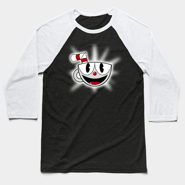 A Cuphead Cartoon Baseball T-Shirt by SJBTees